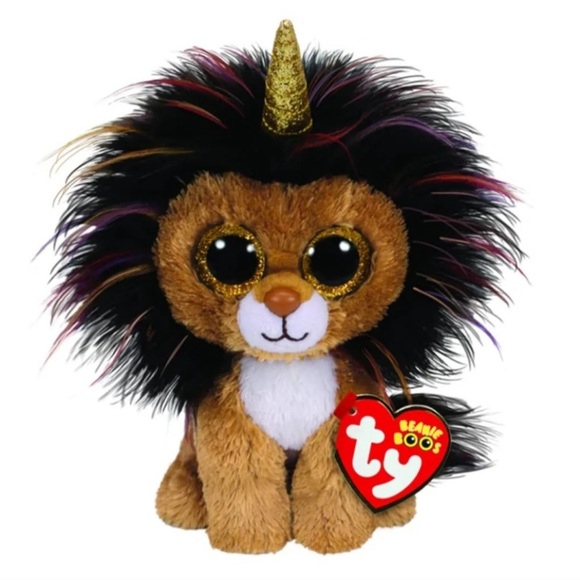 TY Unicorn Cap Boos Ramsey Lion with horn, multicolour, 5.9 in - Picture 1 of 6